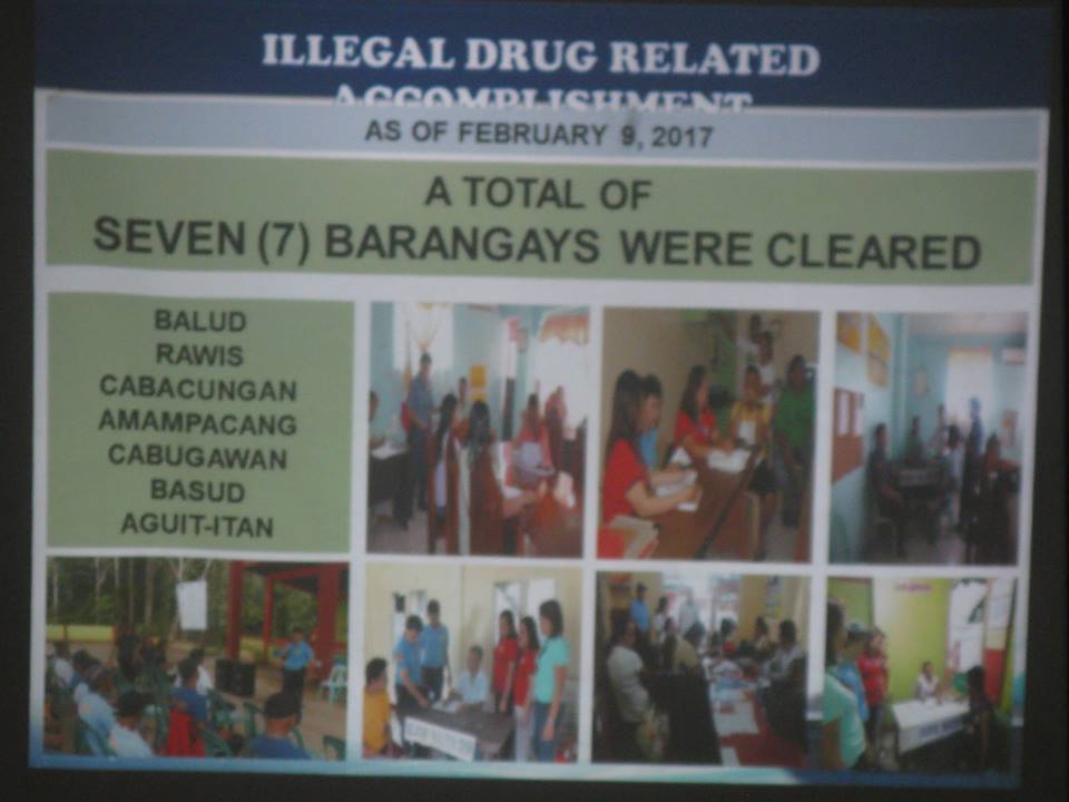 SEVEN CALBAYOG BARANGAYS DECLARED FREE FROM ILLEGAL DRUGS