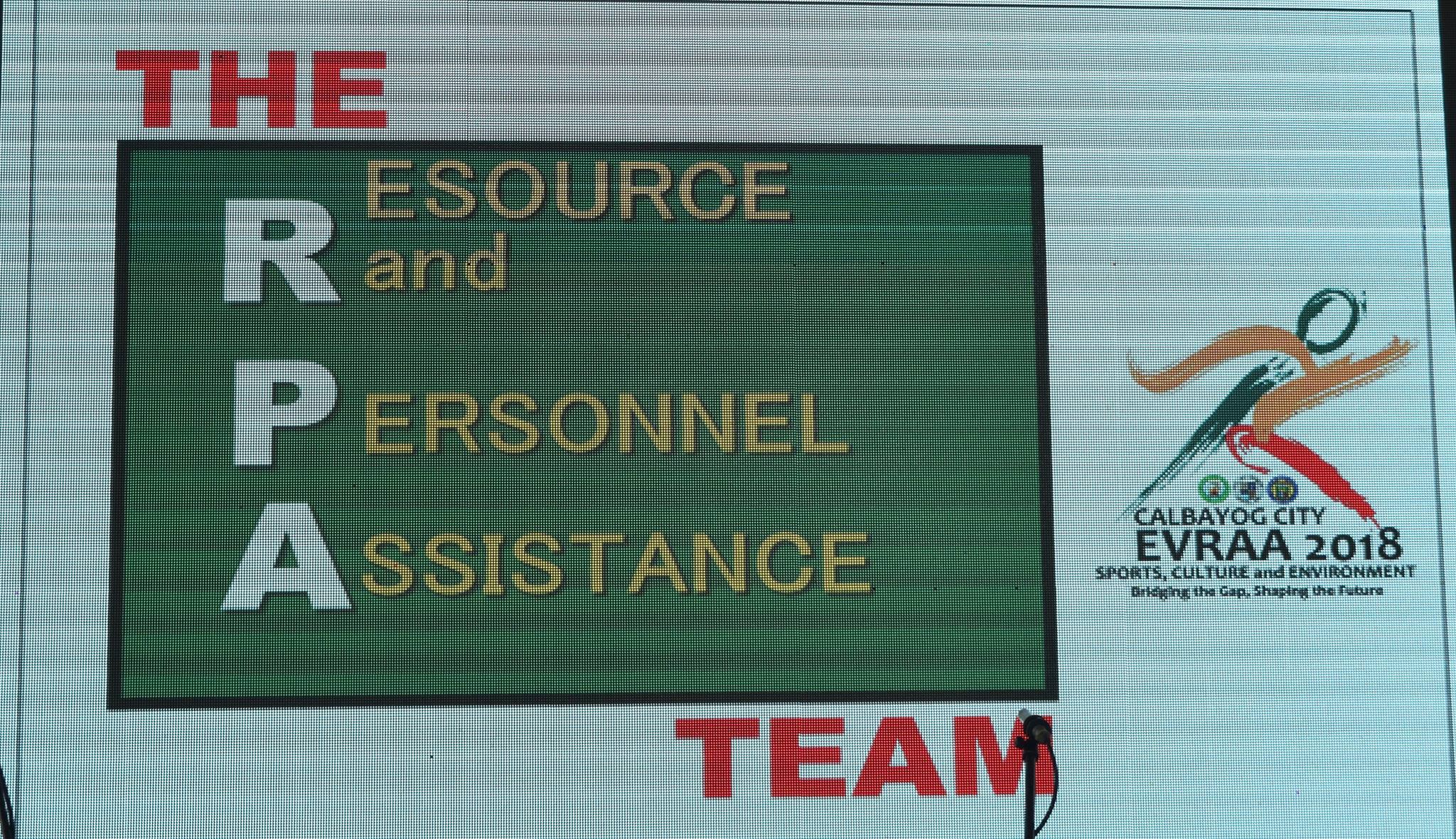 FUNCTIONAL: RPA TEAMS IN BILLETING QUARTERS OF ATHLETIC DELEGATIONS