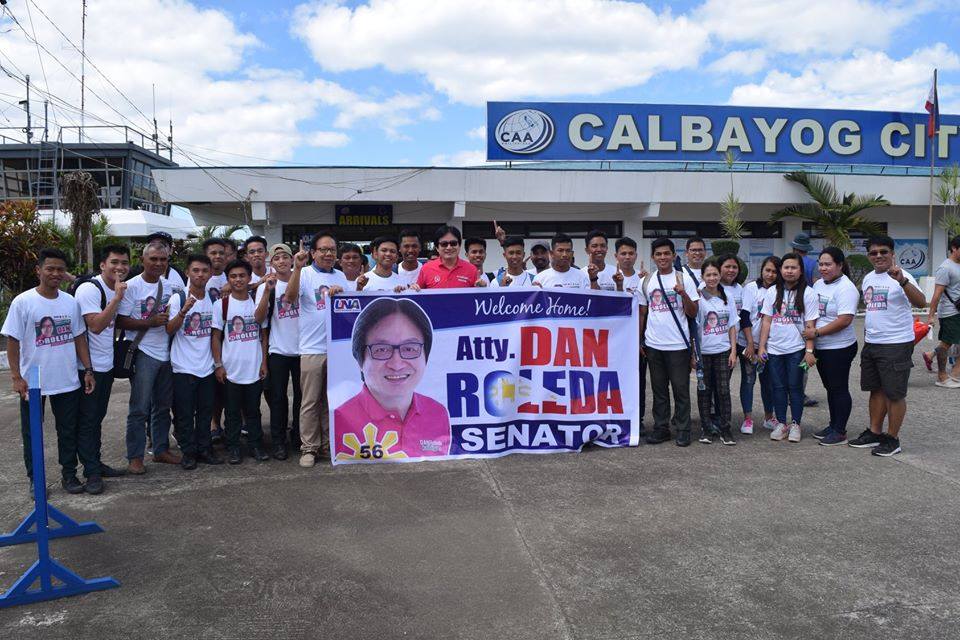 SENATORIAL CANDIDATE DAN ROLEDA WOOS FELLOW “WARAYs;” URGE THEM NOT TO VOTE FOR “BARABBAS”