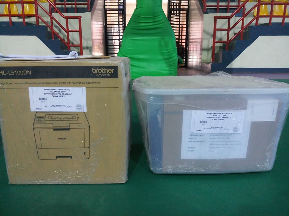 VCMs, ELECTION PARAPHERNALIA FOR CALBAYOG CITY ARRIVED