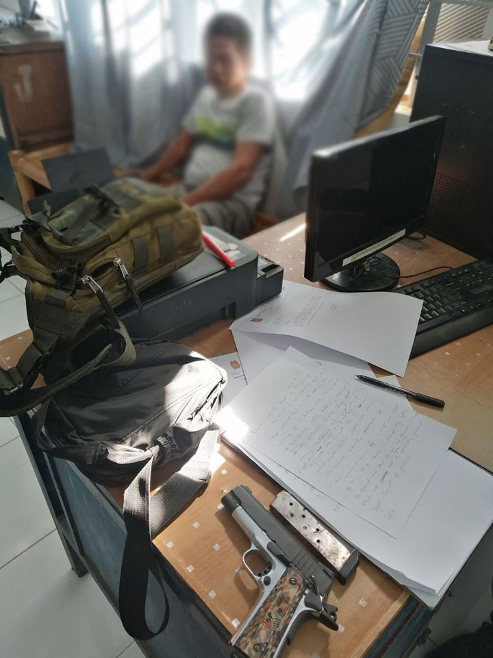 39-YR.OLD BUSINESSMAN CAUGHT IN POSSESSION OF COLT CAL.45