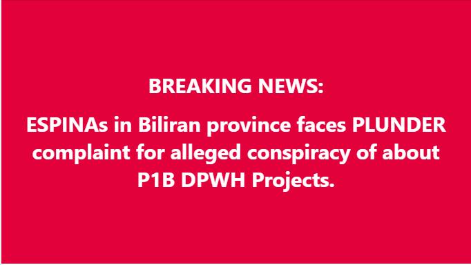4 ESPINAs in Biliran Province Accused of Plunder