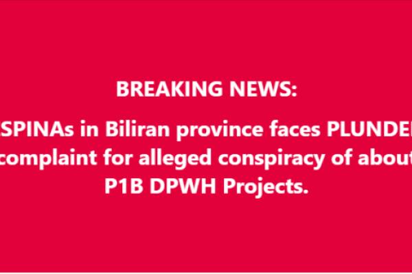 4 ESPINAs in Biliran Province Accused of Plunder