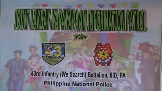 43rd Infantry Battalion Conducts Lakbay Kapayapaan Information Patrol