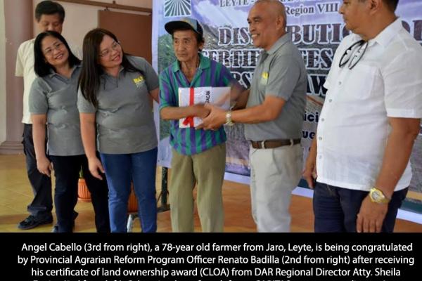 Septuagenarian Farmer Among RO8 DAR Beneficiaries