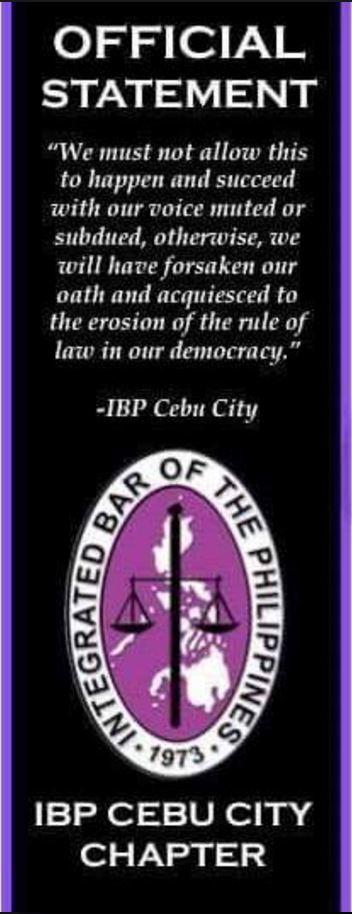 Official Statement of the Integrated Bar of the Philippines – Cebu Chapter