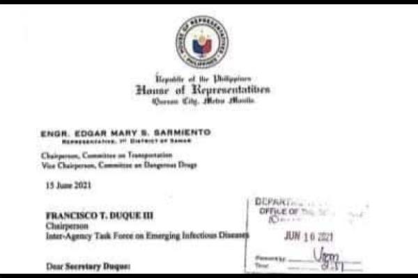Samar First District Solon Requests Sufficient COVID Vax Supply for the Province; Files House Reso to Standardize Vaccine Cards